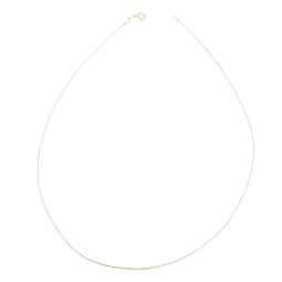 Chaîne en or jaune, maille forçat diamantée