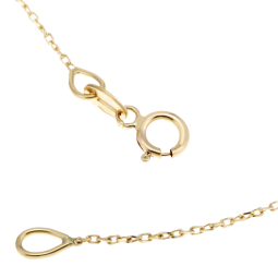 Chaîne en or jaune, maille forçat diamantée