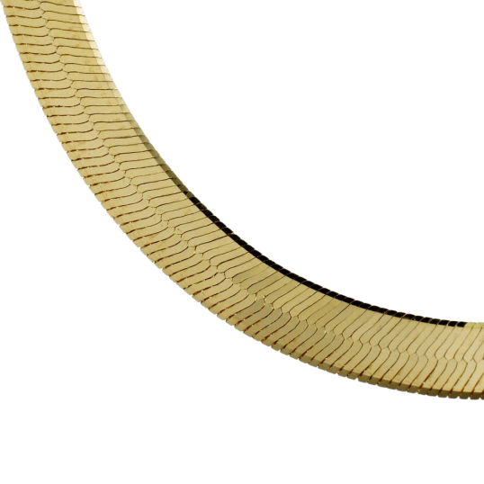 Collier en or jaune, maille miroir Collier en or jaune, maille miroir