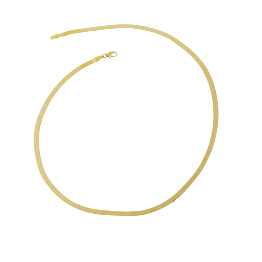 Collier en or jaune, maille miroir Collier en or jaune, maille miroir