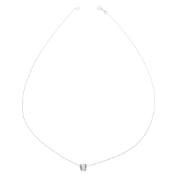 Collier en or gris, oxyde de zirconium