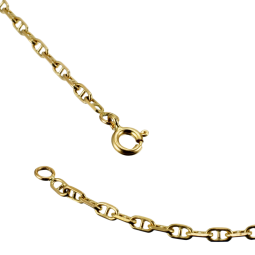 Chaîne en or jaune, maille marine forçat