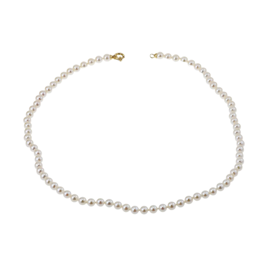 Collier en or jaune et perles de culture 5,5 - 6mm Collier en or jaune et perles de culture 5,5 - 6mm