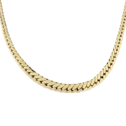 Collier en or jaune, maille anglaise en chute 6,3 mm