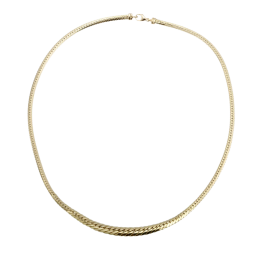Collier en or jaune, maille anglaise en chute 6,3 mm
