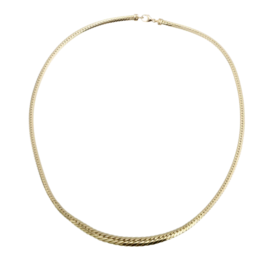 Collier en or jaune, maille anglaise en chute 6,3 mm
