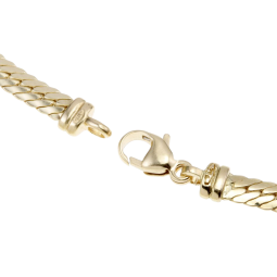 Collier en or jaune, maille anglaise en chute 6,3 mm