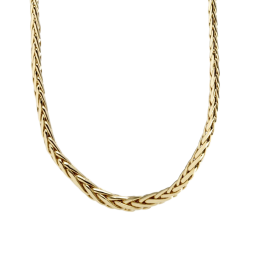 Collier en or jaune, maille palmier en chute 4 mm