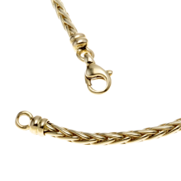 Collier en or jaune, maille palmier en chute 4 mm