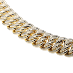 Collier en or jaune en maille americaine chute centre 13.7 -13.9 mm