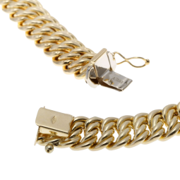 Collier en or jaune en maille americaine chute centre 13.7 -13.9 mm