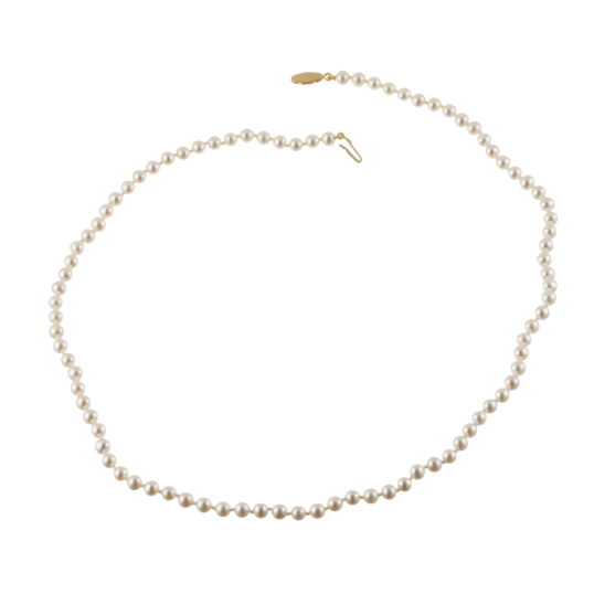 Chocker en or jaune et perles de culture 4 - 5 mm