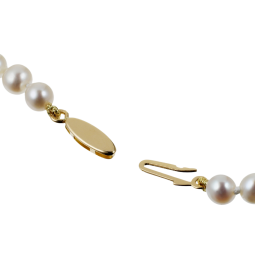 Chocker en or jaune et perles de culture 4 - 5 mm