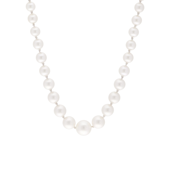 Collier chute en or jaune et perles de culture