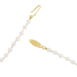 Collier chute en or jaune et perles de culture