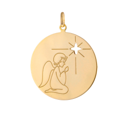 Médaille en or jaune, ange