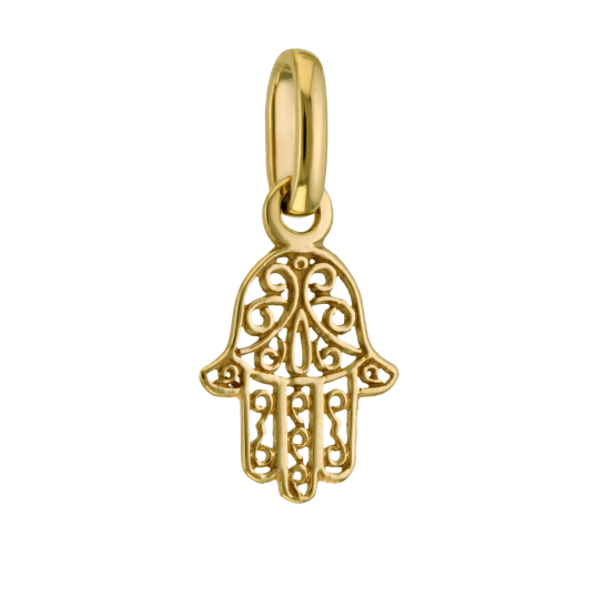 Pendentif en or jaune, main de fatma petit modèle