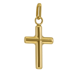 Croix en or jaune bombée, petit modèle