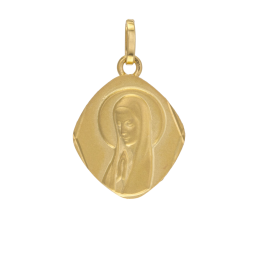Médaille en or jaune, vierge