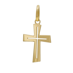 Croix en or jaune ajourée