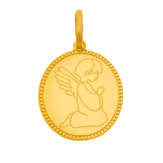 Médaille en or jaune, ange