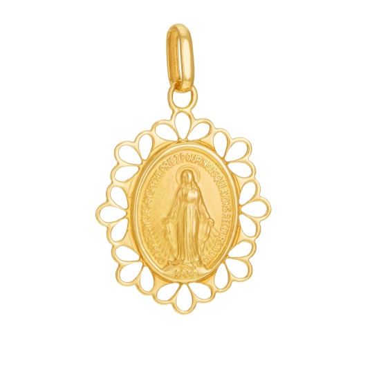 Médaille en or jaune, Vierge