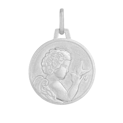Médaille en or gris, ange
