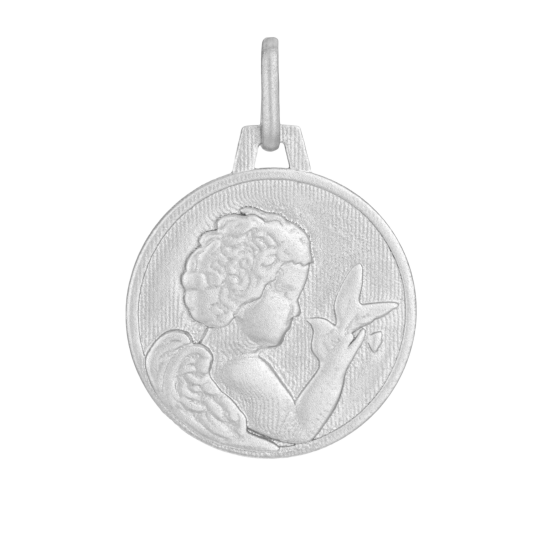 Médaille en or gris, ange