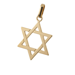 Pendentif en or jaune, étoile de David
