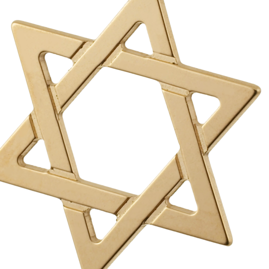 Pendentif en or jaune, étoile de David