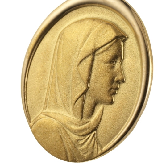 Médaille en or jaune, Vierge