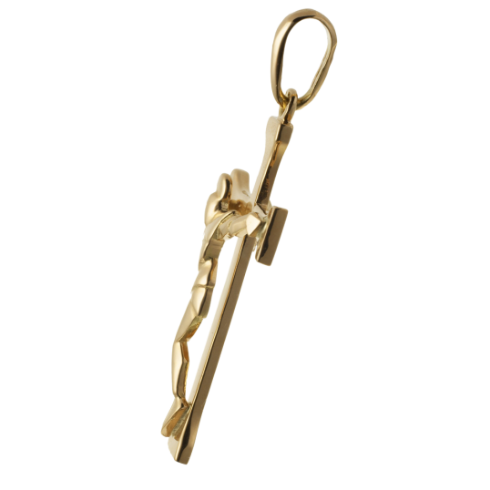 Croix en or jaune, Christ