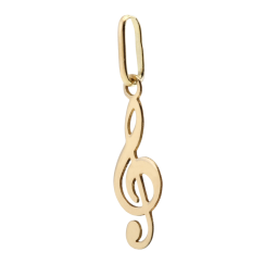 Pendentif en or jaune clef de sol