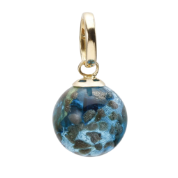Pendentif en or jaune, verre de Venise