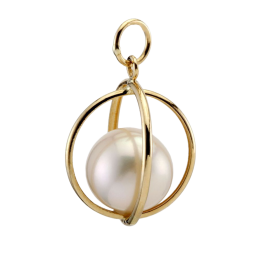 Pendentif en or jaune, perle de culture