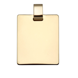 Pendentif en or jaune, plaque rectangle