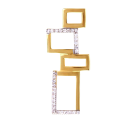 Pendentif en or jaune rhodié  et diamants