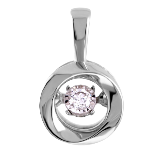 Pendentif en or gris et diamant