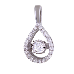 Pendentif en or gris et diamants