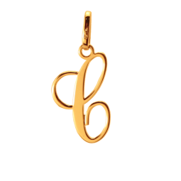 Pendentif alphabet en or jaune, lettre C
