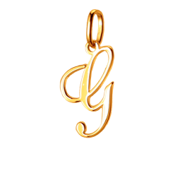 Pendentif alphabet en or jaune, lettre G