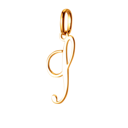 Pendentif alphabet en or jaune, lettre S