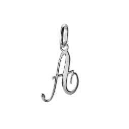 Pendentif alphabet en or gris, lettre A