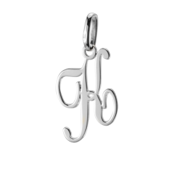 Pendentif alphabet en or gris, lettre K