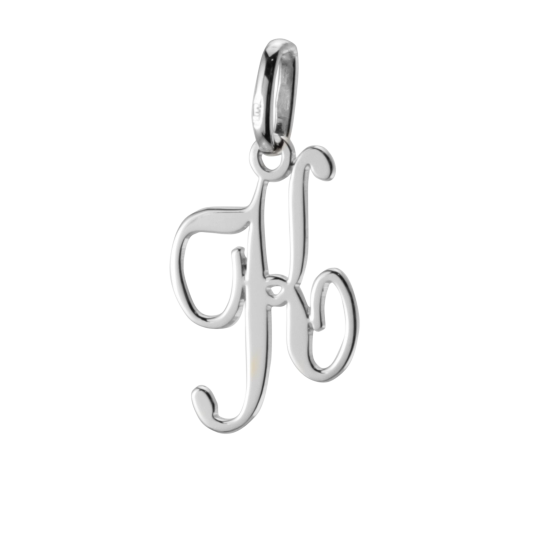 Pendentif alphabet en or gris, lettre K