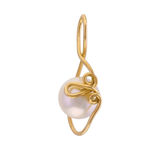 Pendentif en or jaune, perle de culture