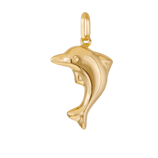 Pendentif en or jaune, dauphin