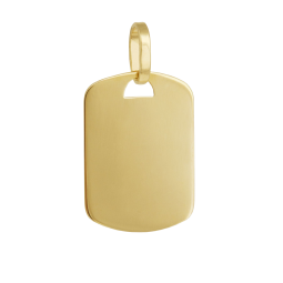 Pendentif en or jaune, plaque rectangulaire