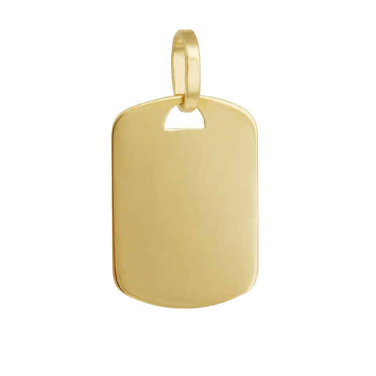 Pendentif en or jaune, plaque rectangulaire