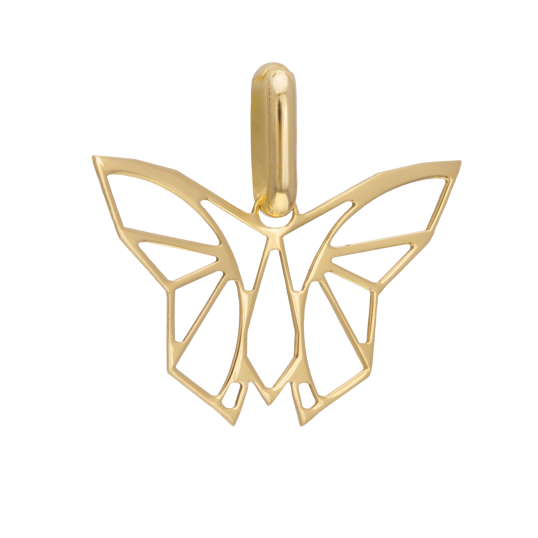 Pendentif en or jaune, papillon ajouré